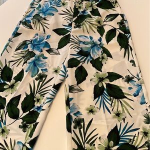 Banana Republic floral wide leg pant 6